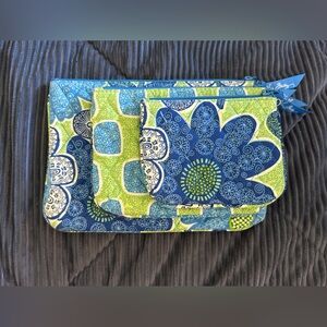 Vera Bradley 3-set cosmetic bags